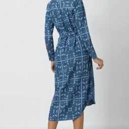 Van Heusen Navy Printed Dress image 2