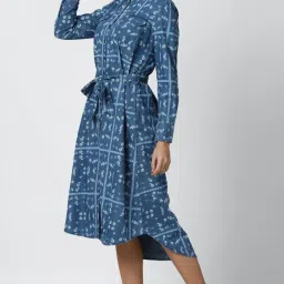 Van Heusen Navy Printed Dress image 3