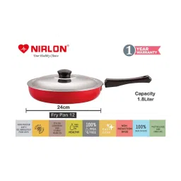 Nirlon Non-Stick Red Aluminium Kitchenware Combo Essential Set with Steel Lid image 2