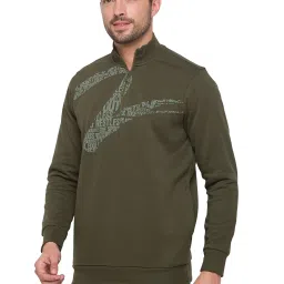 Spykar Green High Neck Sweatshirt image 3