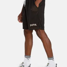 Puma Black Relaxed Fit Shorts image 3
