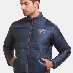 Being Human Navy Regular Fit Quilted Quilted Jackets image 3