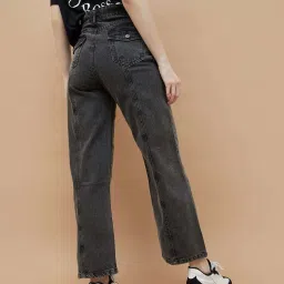 Ginger By Lifestyle Black Cotton Regular Fit Jeans image 2