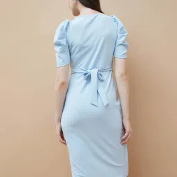 Code By Lifestyle Mid Blue Regular Fit Dress image 2