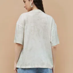 Ginger By Lifestyle Beige Cotton Regular Fit Printed T-Shirt image 2