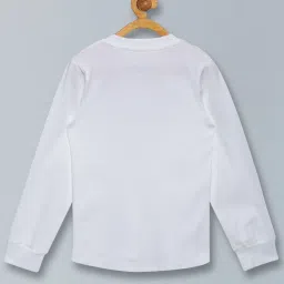 Kiddopanti Kids White & Red Cotton Regular Fit Full Sleeves T-Shirt (Pack of 2) image 3