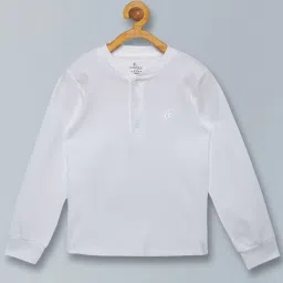 Kiddopanti Boys White & Red Cotton Regular Fit Full Sleeves T-Shirt (Pack of 2) image 2