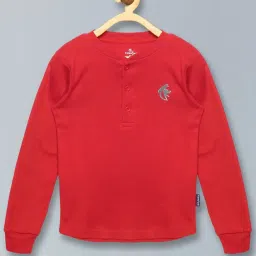 Kiddopanti Boys White & Red Cotton Regular Fit Full Sleeves T-Shirt (Pack of 2) image 5