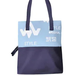 YK Printed Shopper Tote Bag with Applique-picture-29