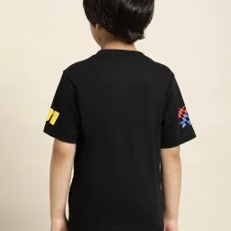 Kidsville Black & Blue Cotton Printed Sonic Classic T-Shirt image 2