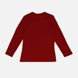 Bodycare Kids Red Cotton Printed Full Sleeves T-Shirt image 2