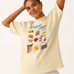 UniBlu Graphic Printed Drop Shoulder Sleeves Cotton Oversized T-shirt-picture-25