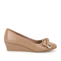 Truffle Collection Women's Beige Wedge Ballets image 2