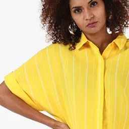 Forever 21 Neon & White Striped Shirt image 5