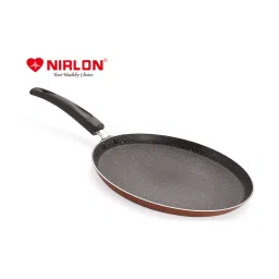 Nirlon Non-Stick Brown Aluminium Cookware Gift Set with Glass Lid & 3 Spoon - 7 Piece image 3