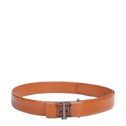 United Colors of Benetton Carroll Tan Leather Textured Waist Belt image 2