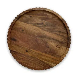 ICRAFT Jiasej Brown Acacia Wood Serving Platter - Set of 1 image 2