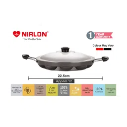 Nirlon Non-Stick Red Aluminium Gas Compatible Cookware Combo Set image 4