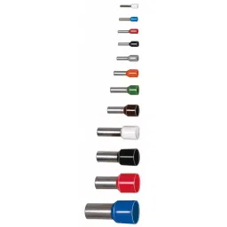 SES Sterling PLIO Insulated Crimp Bootlace Ferrule 8mm Pin Length 2.6mm Pin Diameter 2.5mm² Wire Size Grey, 6490030000-picture-36