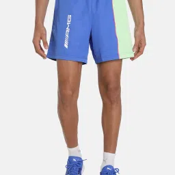 Puma Blue Regular Fit Colour Block Shorts image 1
