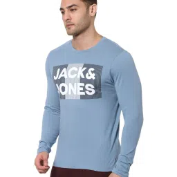 Jack & Jones Dusty Blue Printed T-Shirt image 3