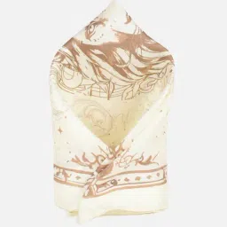 Peter England Beige & Brown Printed Pocket Square image 2