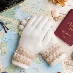 LOOM LEGACY Women Touchscreen Woollen Gloves-image-60