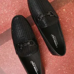 Cobblerz Men's Black Casual Loafers-image-60