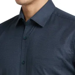 Raymond Green Cotton Contemporary Fit Texture Shirt image 5
