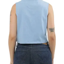 Tommy Hilfiger Blue Regular Fit Crop Top image 2