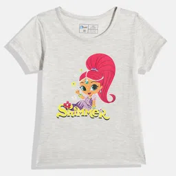 Eteenz Girls Shimmer Printed Pure Cotton T-shirt-picture-20
