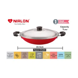 Nirlon Non-Stick Red Aluminium Cookware Combo Gift Set of 3 Pieces image 4