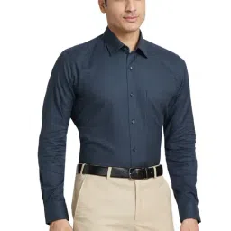 Raymond Green Cotton Contemporary Fit Texture Shirt image 4