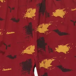 Kiddopanti Kids Maroon Printed Leggings image 3