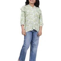 Cantabil Girls Green Printed Top-image-16