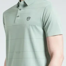 Monte Carlo Green Slim Fit Striped T-Shirt image 5