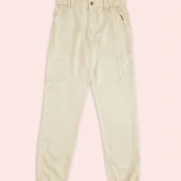 Pantaloons Junior Beige Regular Fit Trousers-image-99
