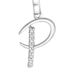 Taraash 92.5 Sterling Silver 'P' & 'H' Initial Letter Couple Pendants image 2