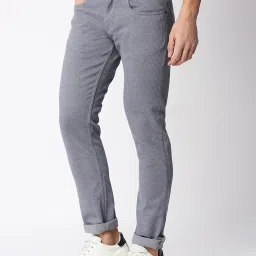 Dragon Hill Light Grey Slim Fit Lightly Washed Jeans image 3