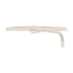 Kazo Off White Woven Casual Belt for Women-image-59