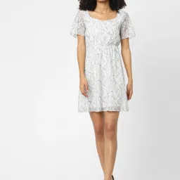 Only White Printed A Line Dress image 1