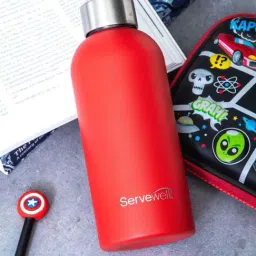 Servewell Fuji Red Steel Osaka Single Wall Water Bottle (0.675 L)-picture-35