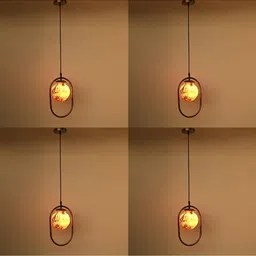1ST TIME Brown & Gold-Toned Ceiling Lamp-picture-10