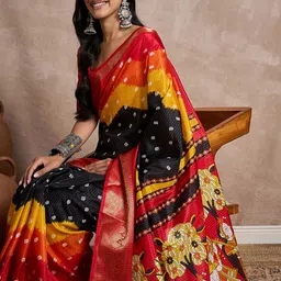 KALINI Women Bandhani ZariSungudi Saree-image-87