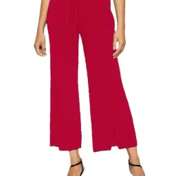 PATRORNA Dark Pink Mid Rise Regular Fit Trousers-picture-14