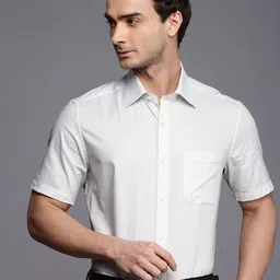 Louis Philippe Classic Pure Cotton Geometric Printed Formal Shirt-image-13