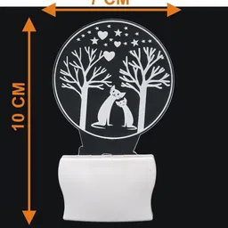 1ST TIME Red & White Printed Acrylic Contemporary Abstract Shaped Shaped Wall Lamp image 3