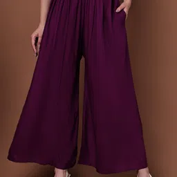 Valles365 by S.C. Women Flared Fit Palazzos-image-84
