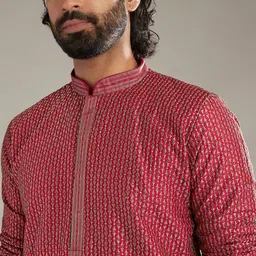 KALKI Fashion Men Printed Regular Kurta with Trousers image 4