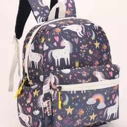fab n funky Unicorn Print School Bag Blue - 15 Inches-picture-32